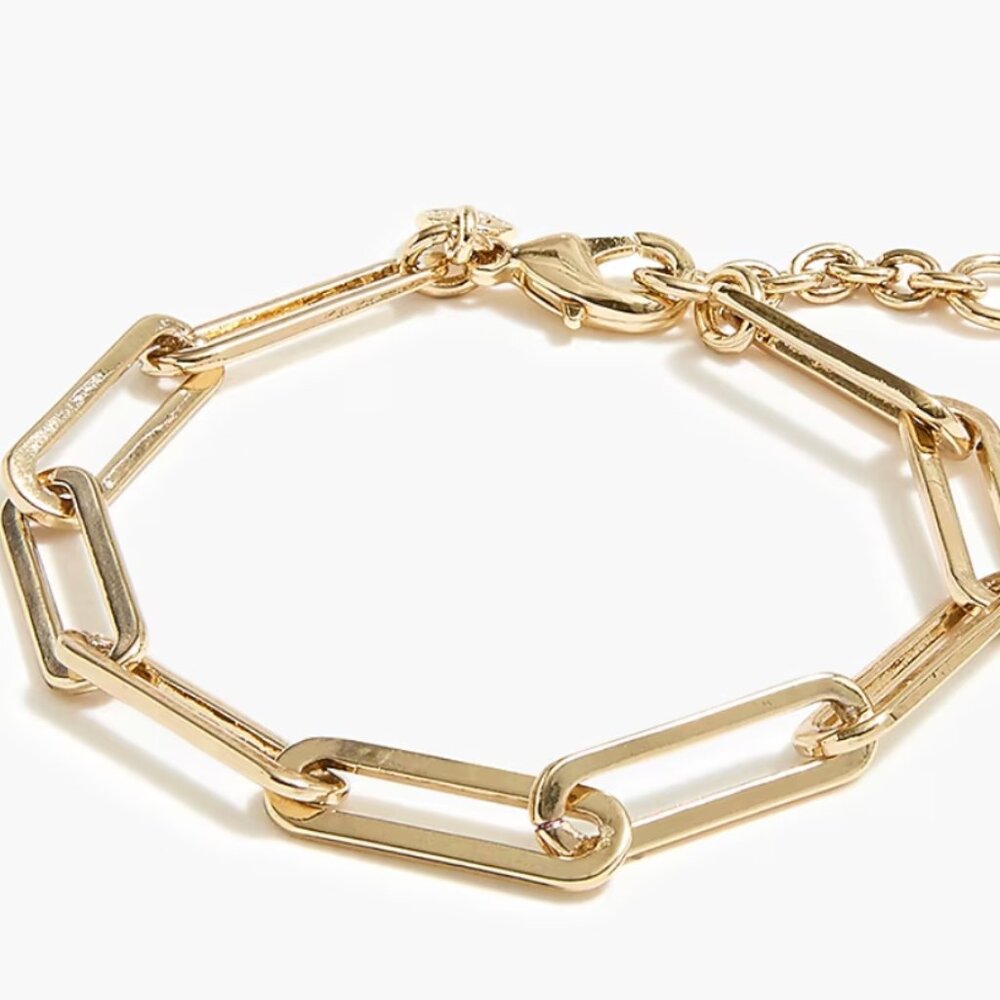 J Crew Paper-clip link bracelet, NWT